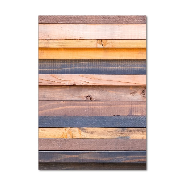 Verticale foto op glas Houten muur