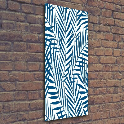 Verticale glasfoto Tropische bladeren