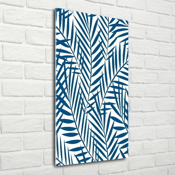 Verticale glasfoto Tropische bladeren