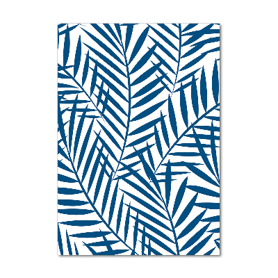 Verticale glasfoto Tropische bladeren