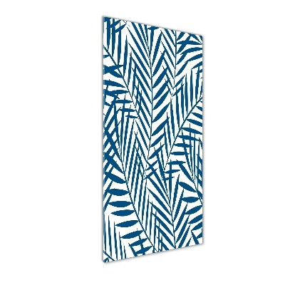 Verticale glasfoto Tropische bladeren