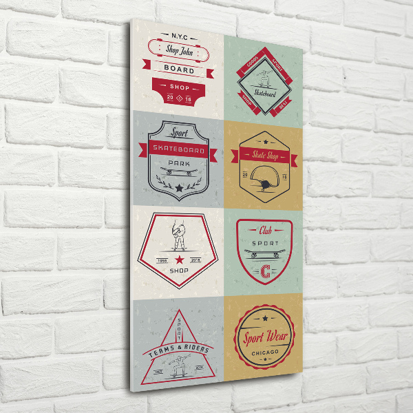 Verticale foto op glas Skateboardborden