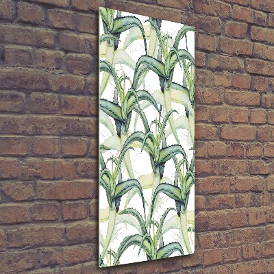 Fotoobraz szklany na ścianę do salonu pionowy Aloes