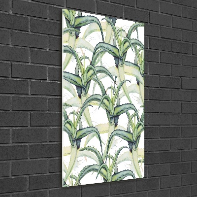 Fotoobraz szklany na ścianę do salonu pionowy Aloes