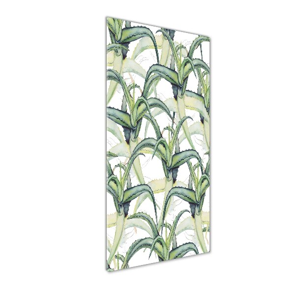 Fotoobraz szklany na ścianę do salonu pionowy Aloes