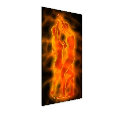 Verticale glasfoto Dansend paar