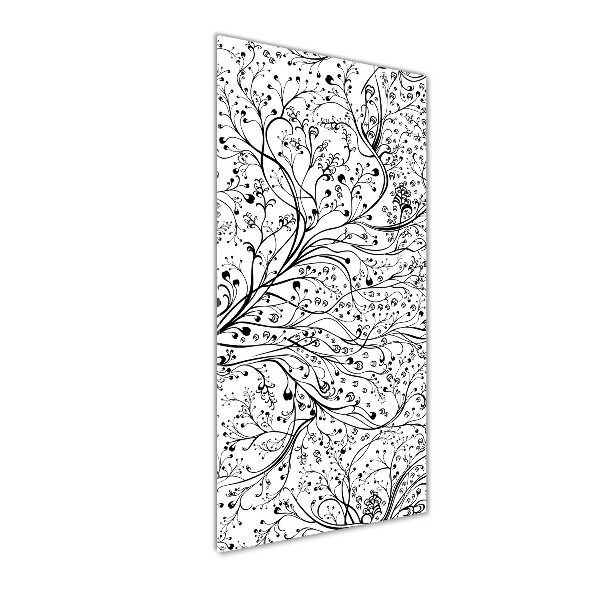 Verticaal glasschilderij Takjes