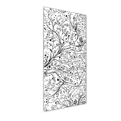 Verticaal glasschilderij Takjes