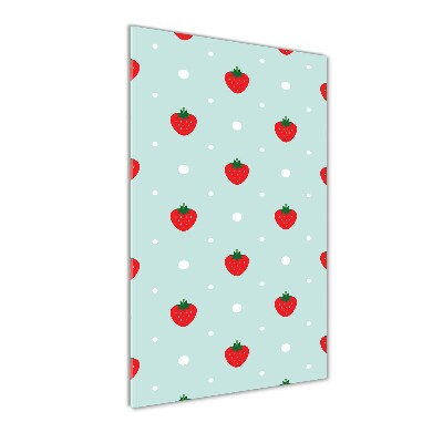 Foto obraz szkło hartowane pionowy Truskawki