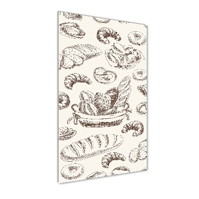 Verticale foto op glas Brood