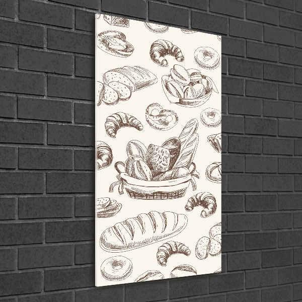 Verticale foto op glas Brood