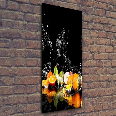 Fotoobraz szklany na ścianę do salonu pionowy Owoce