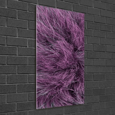 Verticale foto op glas Roze bont