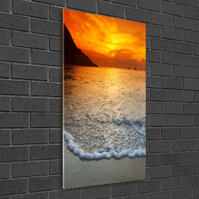 Verticale foto op glas Zonsondergang