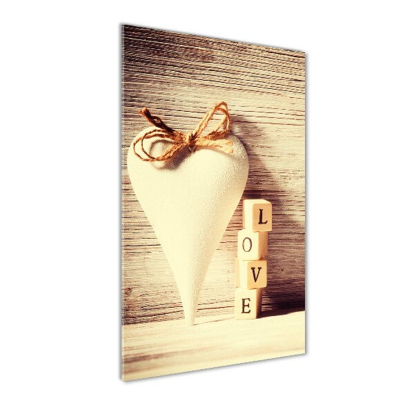Verticale glasfoto Liefde