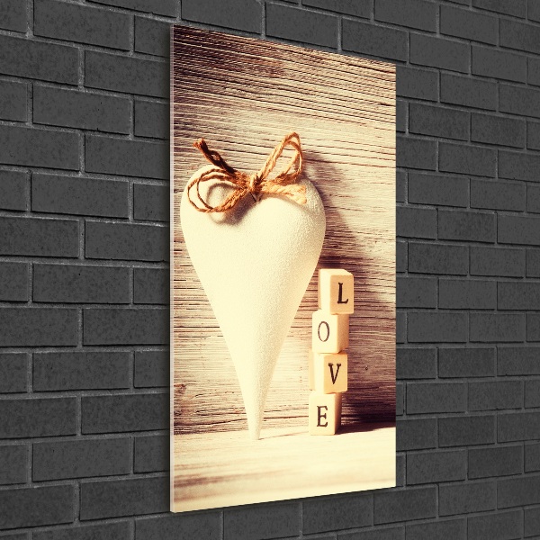 Verticale glasfoto Liefde