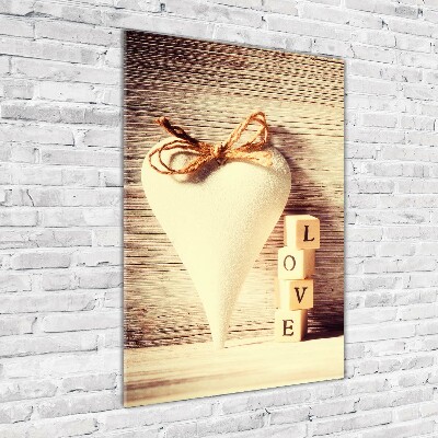 Verticale glasfoto Liefde