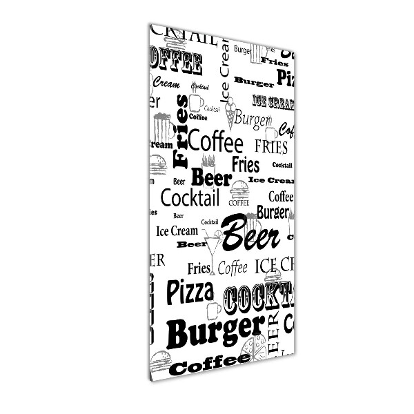 Foto obraz na szkle pionowy Menu w restauracji