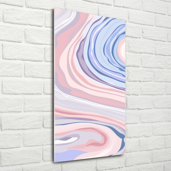 Verticaal glasschilderij Abstracte golven