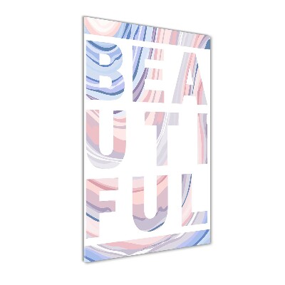 Nowoczesny szklany obraz ze zdjęcia pionowy Piękny