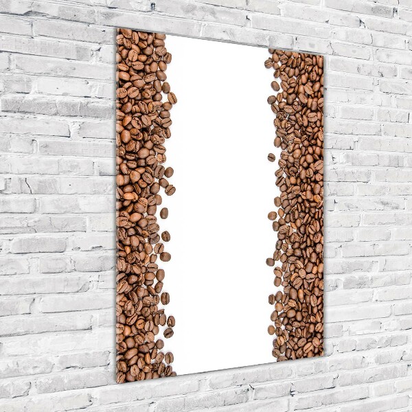 Verticale glasfoto Koffiebonen