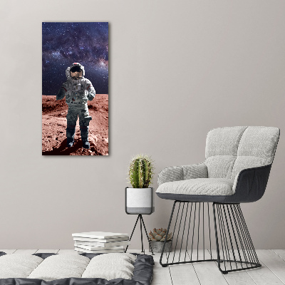 Verticale glasfoto Astronaut
