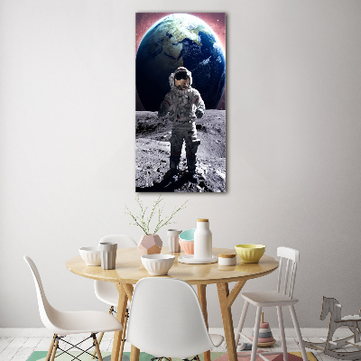 Verticale glasfoto Astronaut