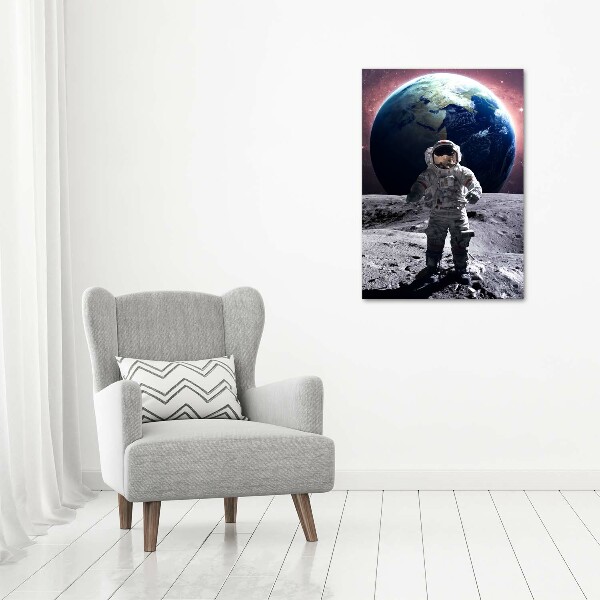 Verticale glasfoto Astronaut