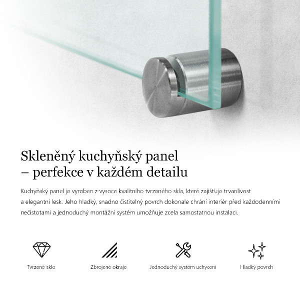 Glazen achterwand keuken Transparant 