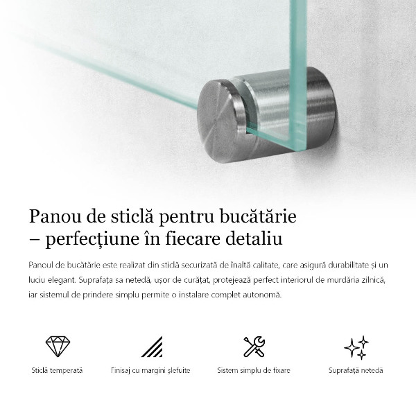 Glazen achterwand keuken Transparant 