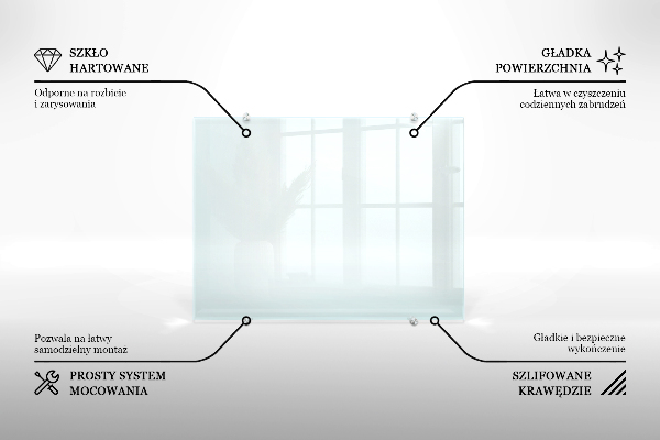 Glazen achterwand keuken Transparant 