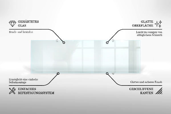 Glazen achterwand keuken Transparant 
