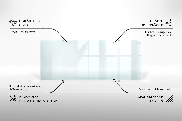 Glazen achterwand keuken Transparant 