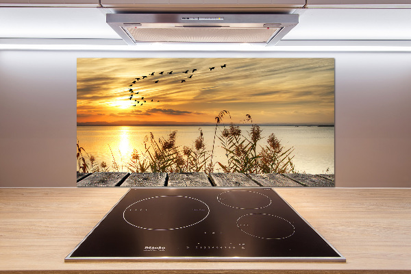 Spatplaat keuken Steiger aan het meer