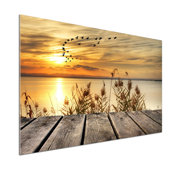 Spatplaat keuken Steiger aan het meer