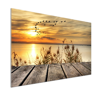 Panel do kuchni Molo nad jeziorem