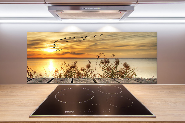 Spatplaat keuken Steiger aan het meer