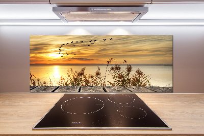 Spatplaat keuken Steiger aan het meer