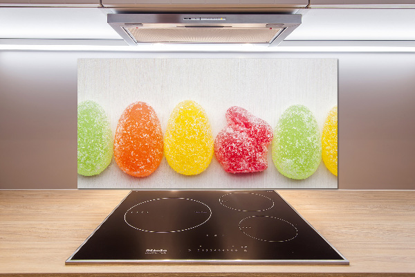 Glazen achterwand keuken Kleurrijke jellybeans