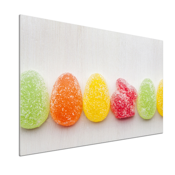 Glazen achterwand keuken Kleurrijke jellybeans