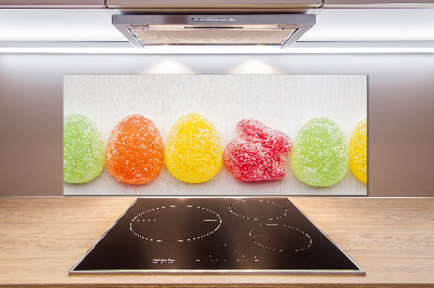 Glazen achterwand keuken Kleurrijke jellybeans