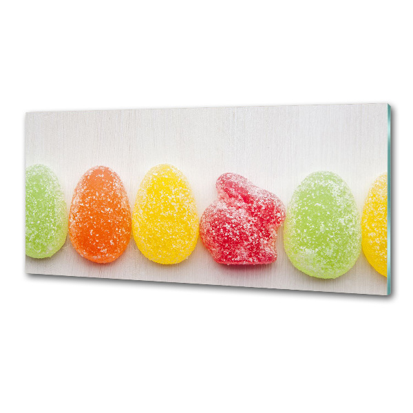 Glazen achterwand keuken Kleurrijke jellybeans