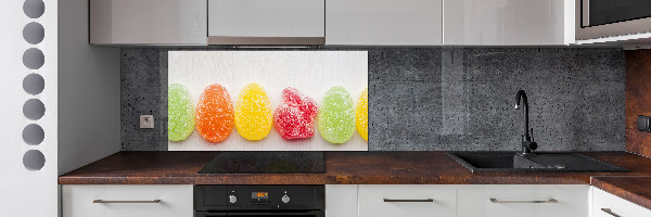 Glazen achterwand keuken Kleurrijke jellybeans
