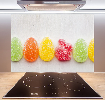 Glazen achterwand keuken Kleurrijke jellybeans