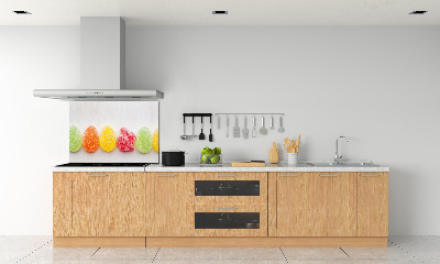 Glazen achterwand keuken Kleurrijke jellybeans