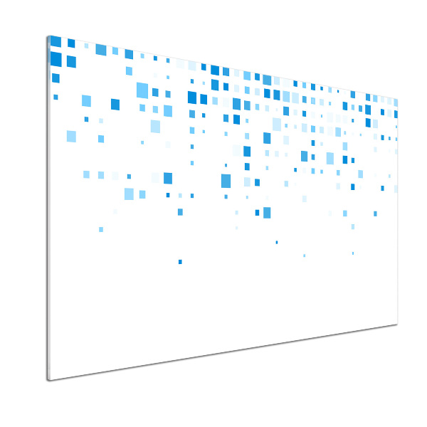 Spatplaat keuken Blauwe vierkanten