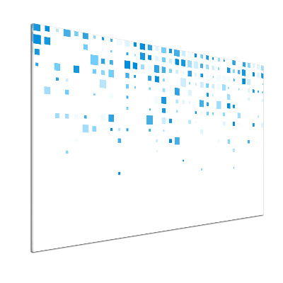 Spatplaat keuken Blauwe vierkanten