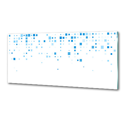 Spatplaat keuken Blauwe vierkanten