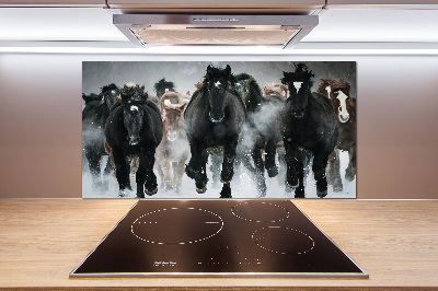 Keuken achterwand Paarden in galop
