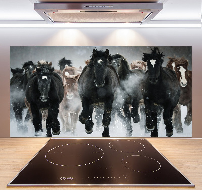 Keuken achterwand Paarden in galop